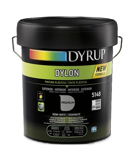 TINTA PLASTICA - DYLON 5 L BRANCO