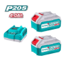 TOTAL KIT 2 BATERIAS 4 Ah + CARREGADOR TFBCPK2013E
